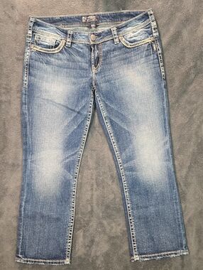 Silver Jeans Suki Low Capri Sz W32